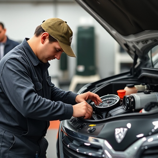 auto technician working