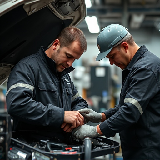 auto technician working