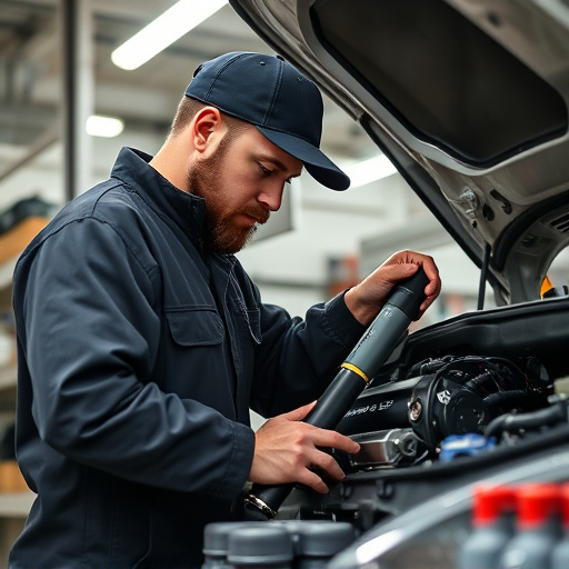 auto technician working
