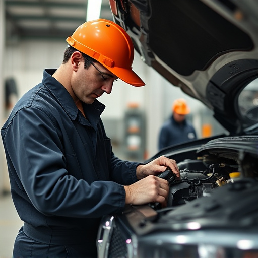 auto technician working