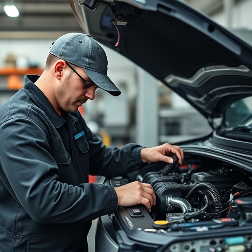 auto technician working