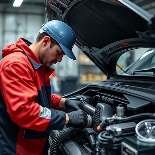 auto technician working