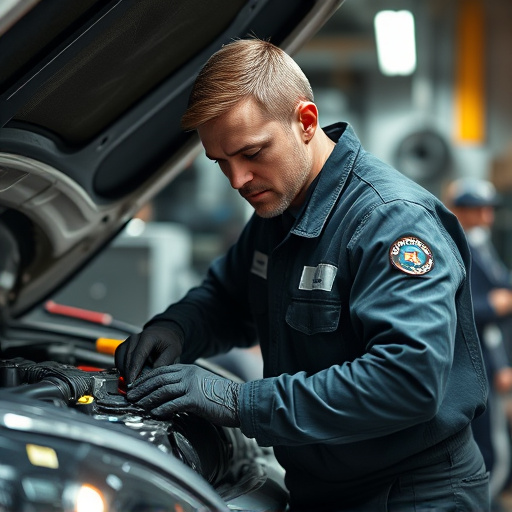 auto technician working