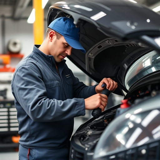 auto technician working