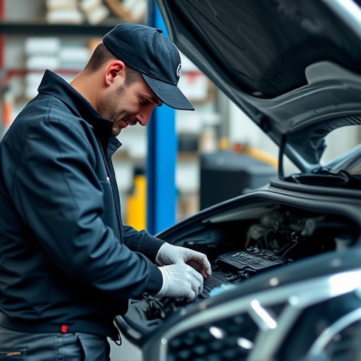 auto technician working