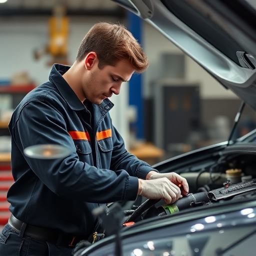 auto technician working