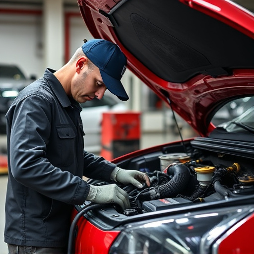 auto technician working