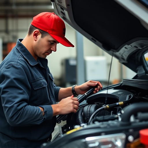 auto technician working