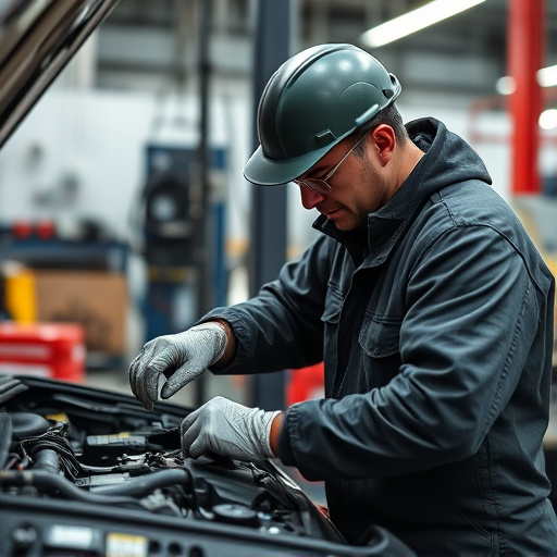 auto technician working