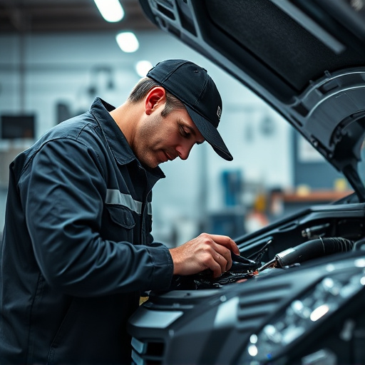 auto technician working