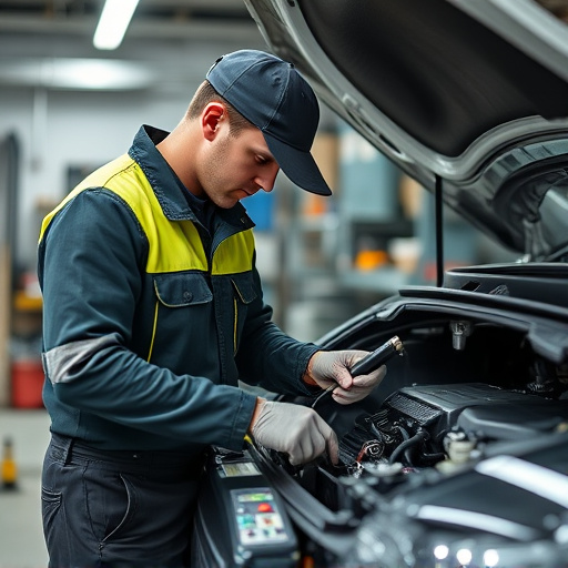 auto technician working