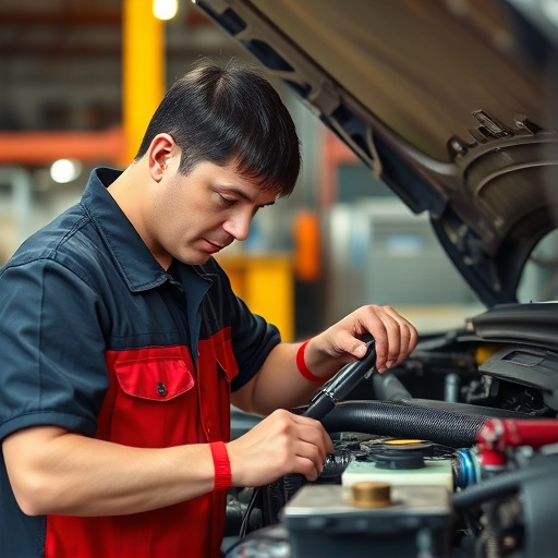 auto technician working