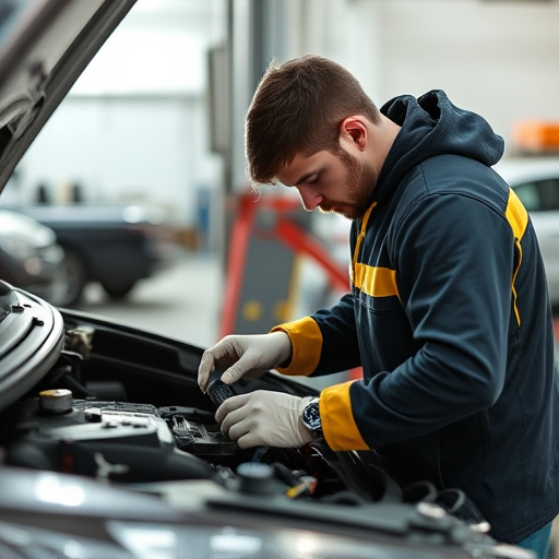 auto technician working