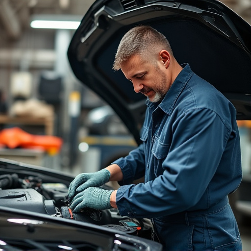 auto technician working