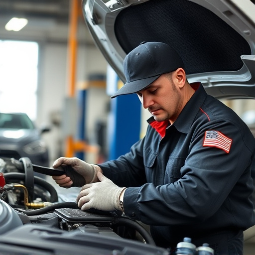 auto technician working