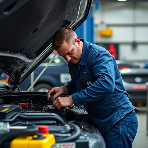 auto technician working