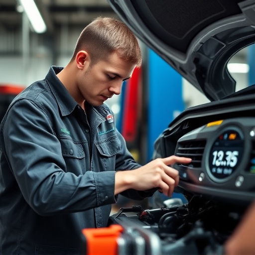 auto technician working
