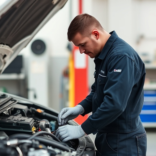 auto technician working