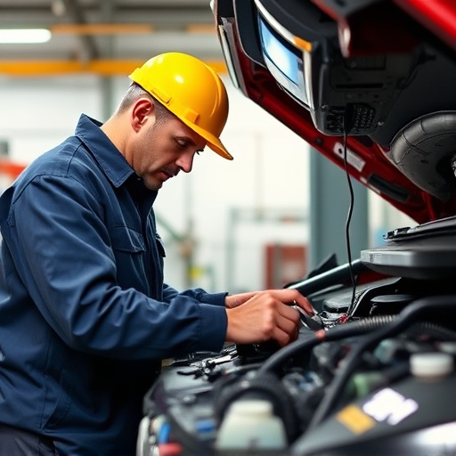auto technician working