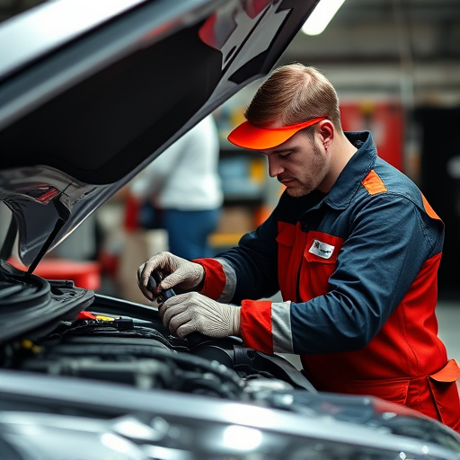 auto technician working