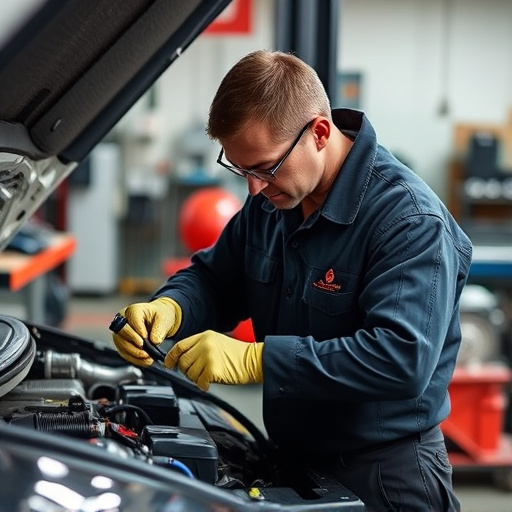 auto technician working