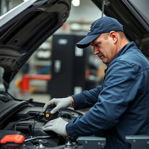 auto technician working