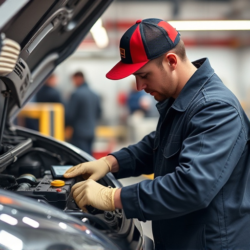 auto technician working