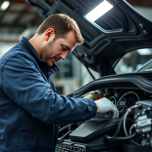 auto technician working