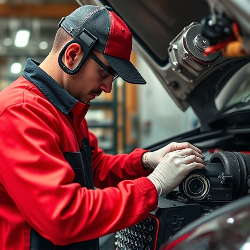 auto technician working