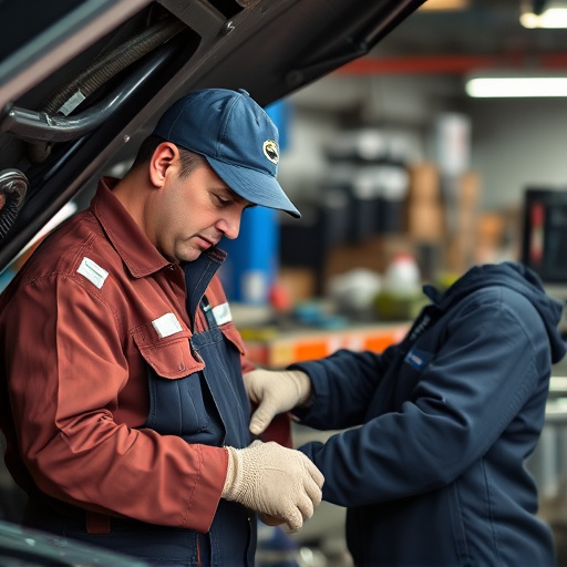 auto technician working