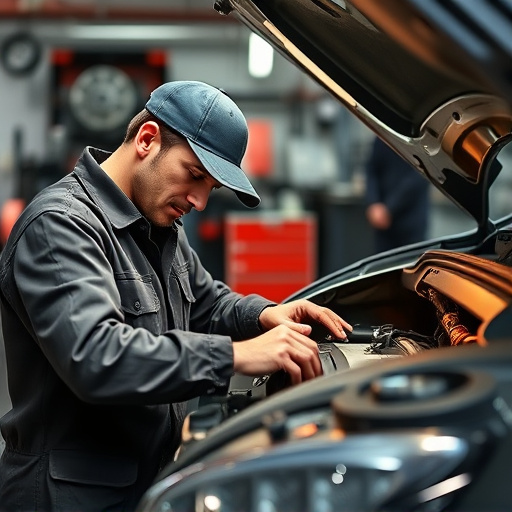 auto technician working