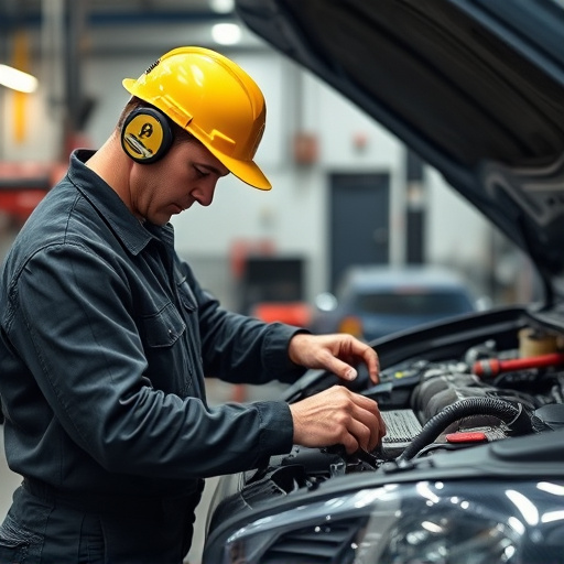 auto technician working