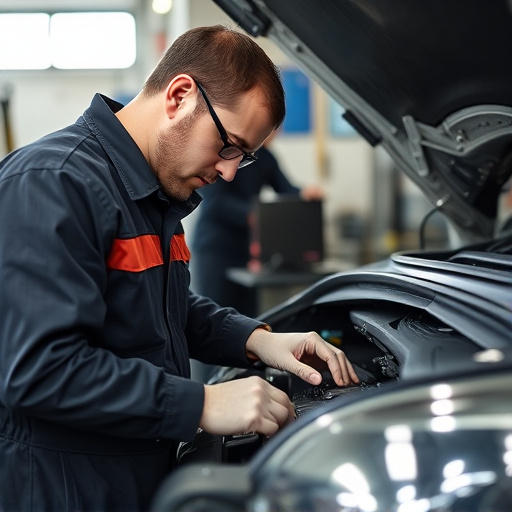 auto technician working