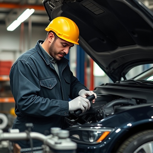 auto technician working