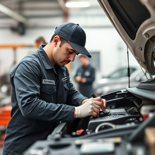 auto technician working