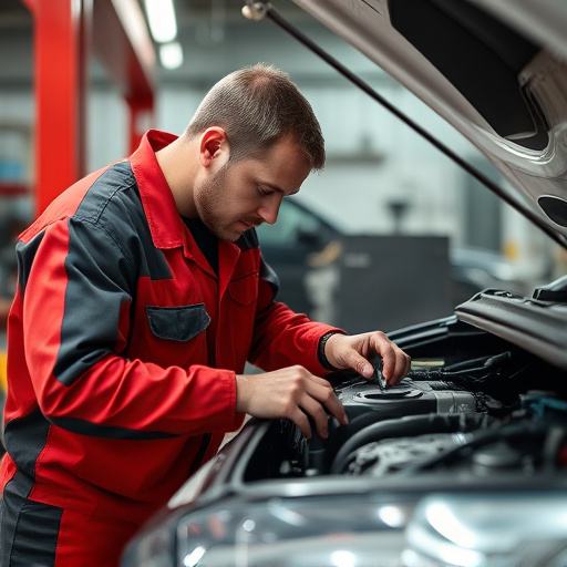 auto technician working