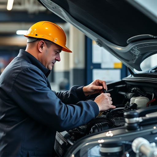 auto technician working