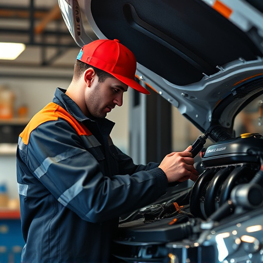 auto technician working