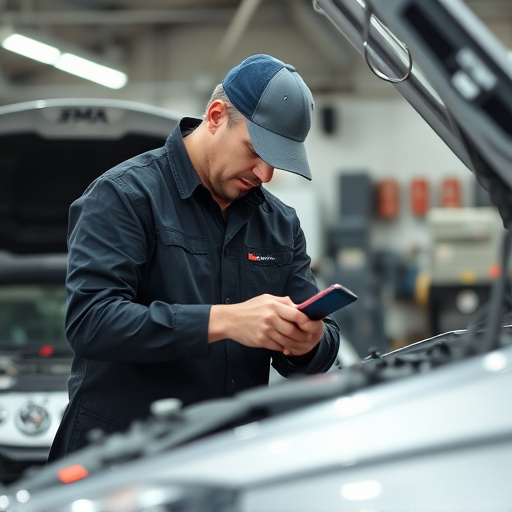auto technician working