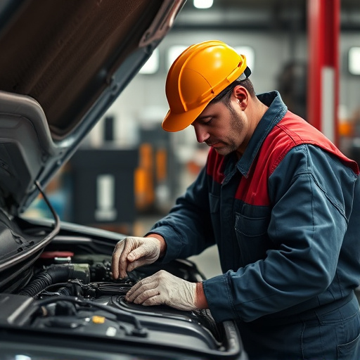 auto technician working