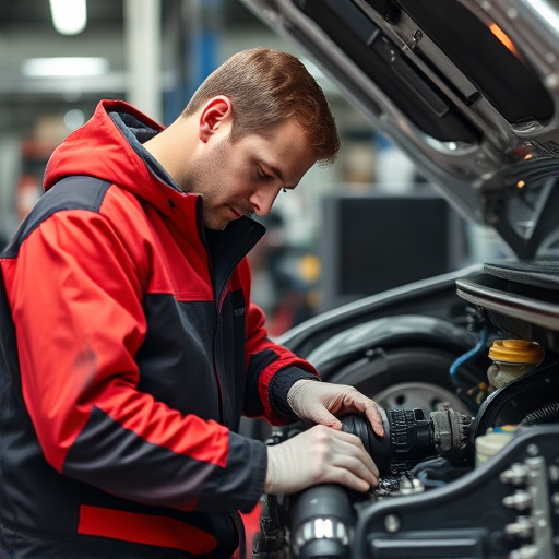 auto technician working