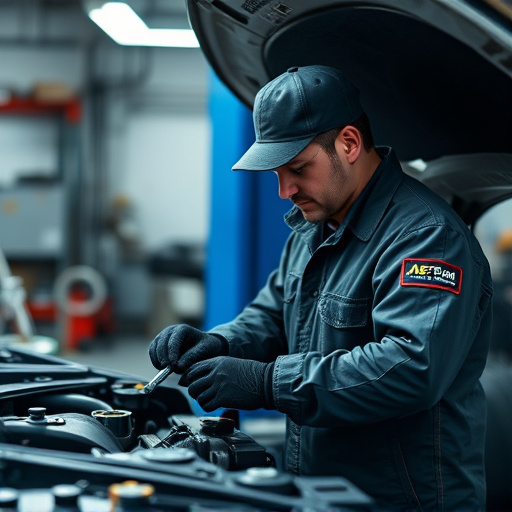 auto technician working