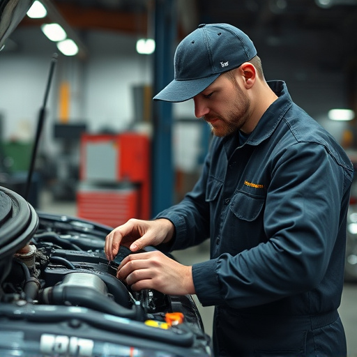 auto technician working