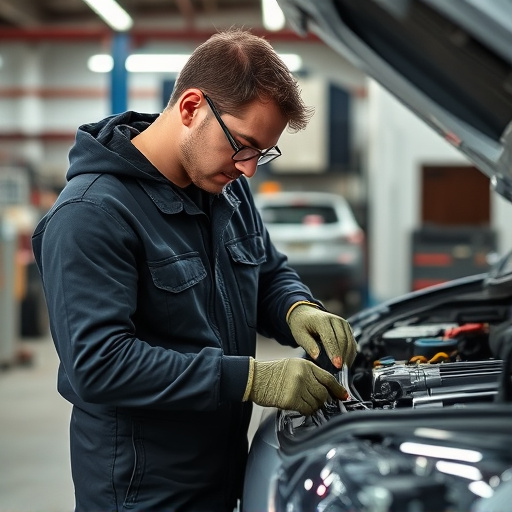 auto technician working