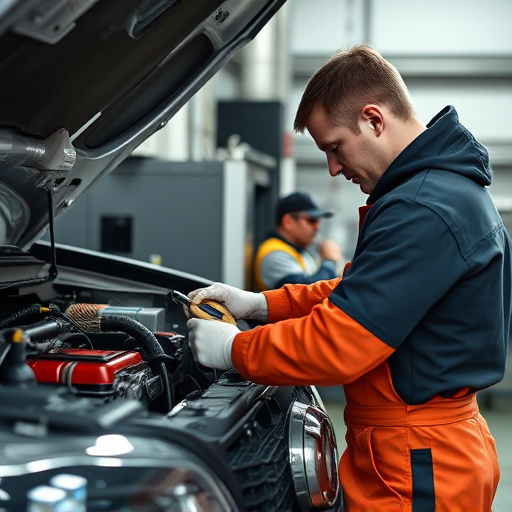 auto technician working
