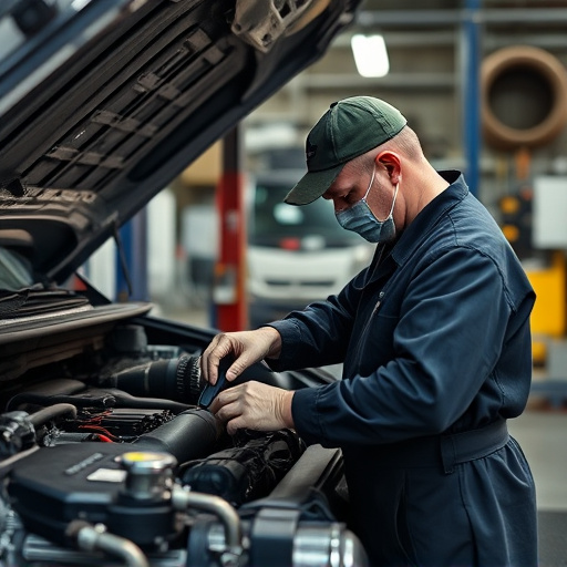 auto technician working