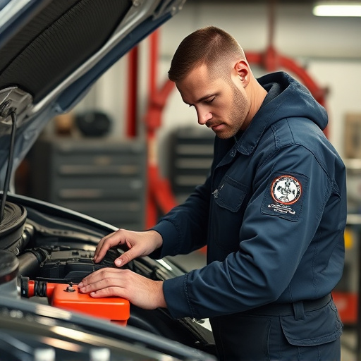 auto technician working