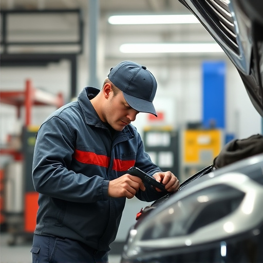 auto technician working