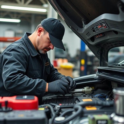 auto technician working