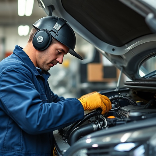 auto technician working